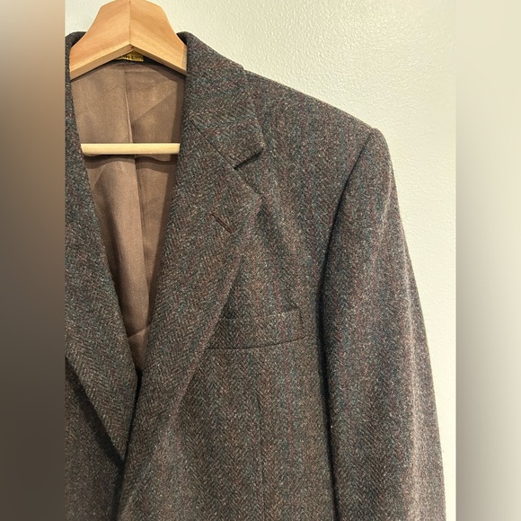 HAGGAR MADE IN USA 100% PURE WOOL SPORTS COAT sz 40 - Picture 4 of 9